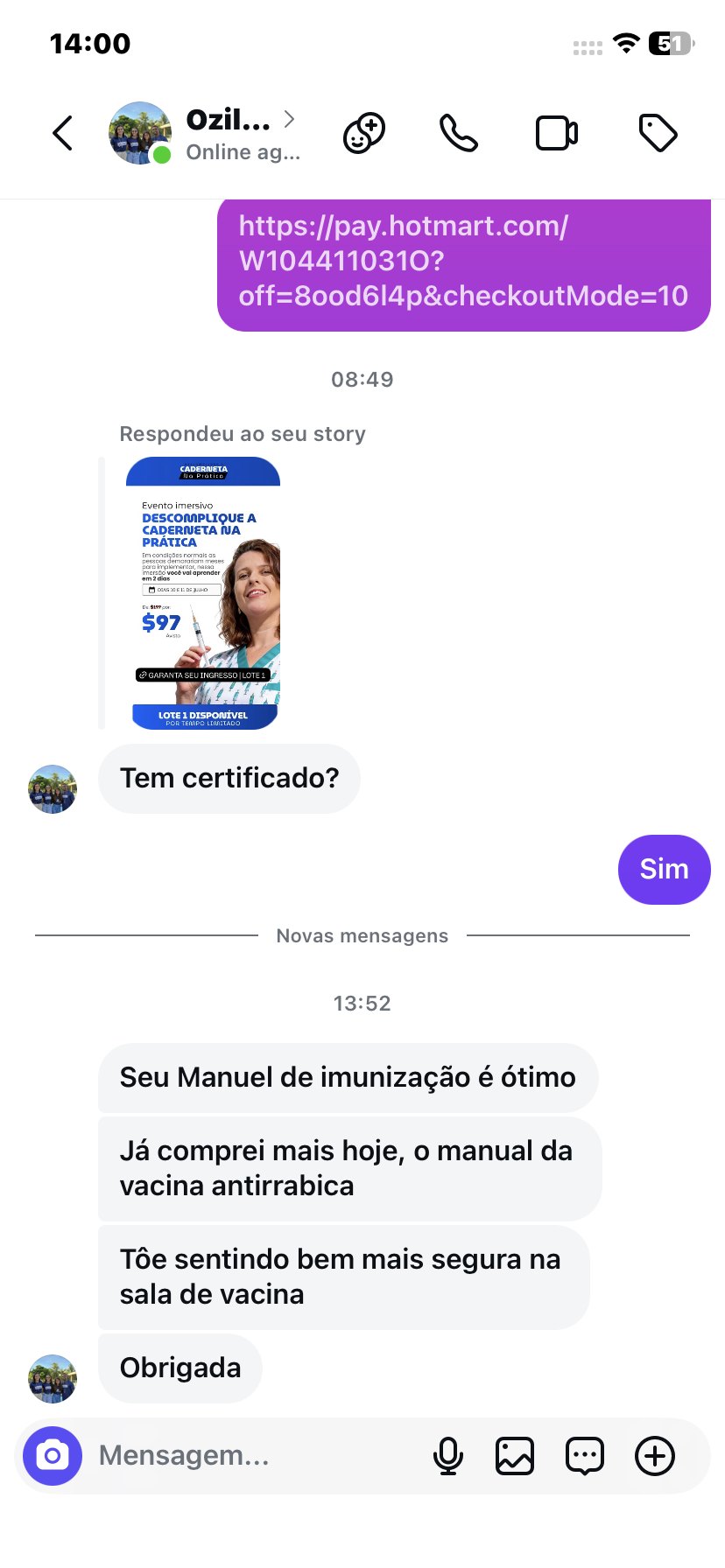 Depoimento: seu manual de imunização é ótimo, já comprei o da antirrábica, tô me sentindo bem mais segura